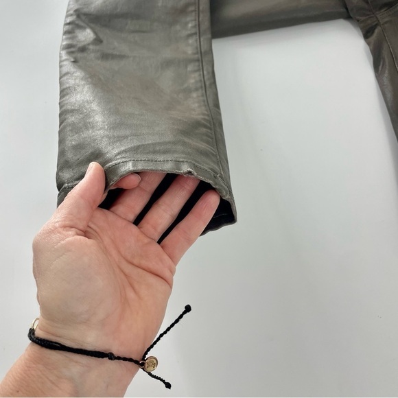 Banana Republic brown coated jeans Faux front pockets Size 27 - Picture 5 of 13